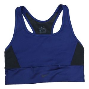 Nike Women's Pocket Medium Support Sports Bra Blue